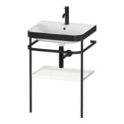 Duravit Meuble vasque Happy D.2 Plus 57,5x49 cm, 1 trou, blanc brillant, avec console métal