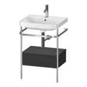 Duravit Meuble vasque Happy D.2 Plus 57,5x49 cm, 1 trou, gris, avec console, 1 tiroir
