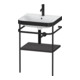 Duravit Meuble vasque Happy D.2 Plus 57,5x49 cm, 1 trou mitigeur, graphite mat, avec console-1
