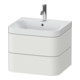 Duravit Meuble vasque Happy D.2 Plus 57,5x49 cm, 1 trou, Noir mat, 2 tiroirs-1
