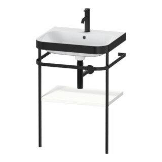 Duravit Meuble vasque Happy D.2 Plus 57,5x49 cm, 1 trou robinet, blanc mat, avec console