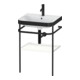 Duravit Meuble vasque Happy D.2 Plus 57,5x49 cm, 1 trou robinet, blanc mat, avec console-1
