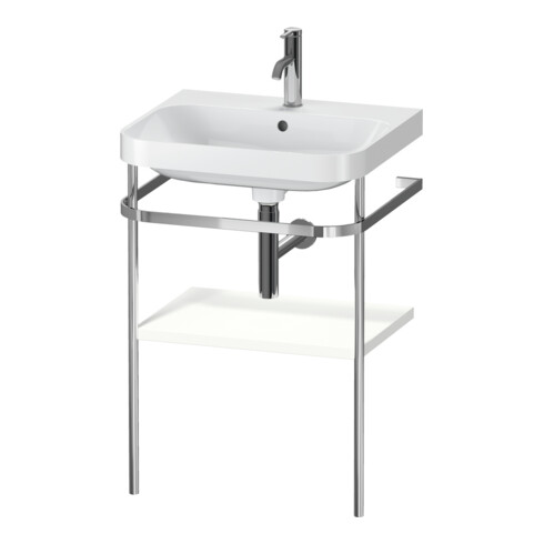 Duravit Meuble vasque Happy D.2 Plus 57,5x49 cm, 1 trou robinet, blanc mat, avec console