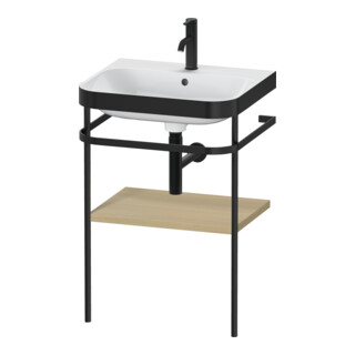 Duravit Meuble vasque Happy D.2 Plus 57,5x49 cm, 1 trou robinet, œil médit., avec console