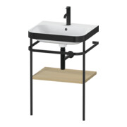 Duravit Meuble vasque Happy D.2 Plus 57,5x49 cm, 1 trou robinet, œil médit., avec console
