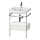 Duravit Meuble vasque Happy D.2 Plus 57,5x49 cm, 1 trou robinet, sans robinet, avec console, 1 tiroir-1