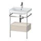 Duravit Meuble vasque Happy D.2 Plus 57,5x49 cm, 1 trou robinet, tablette, 1 tiroir-1