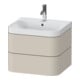 Duravit Meuble vasque Happy D.2 Plus 57,5x49 cm, 1 trou, taupe mat, 2 tiroirs-1