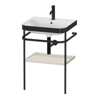 Duravit Meuble vasque Happy D.2 Plus 57,5x49 cm, 1 trou, taupe mat, avec console