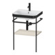 Duravit Meuble vasque Happy D.2 Plus 57,5x49 cm, 1 trou, taupe mat, avec console-1