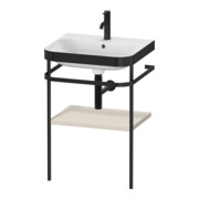 Duravit Meuble vasque Happy D.2 Plus 57,5x49 cm, 1 trou, taupe mat, avec console
