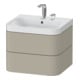 Duravit Meuble vasque Happy D.2 Plus 57,5x49 cm, 2 tiroirs, Tau satin mat-1