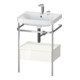 Duravit Meuble vasque Happy D.2 Plus 57,5x49 cm, 2 trous, blanc, avec console, 1 tiroir-1
