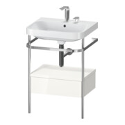 Duravit Meuble vasque Happy D.2 Plus 57,5x49 cm, 2 trous, blanc, avec console, 1 tiroir