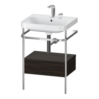 Duravit Meuble vasque Happy D.2 Plus 57,5x49 cm, 2 trous, blanc, avec console, 1 tiroir