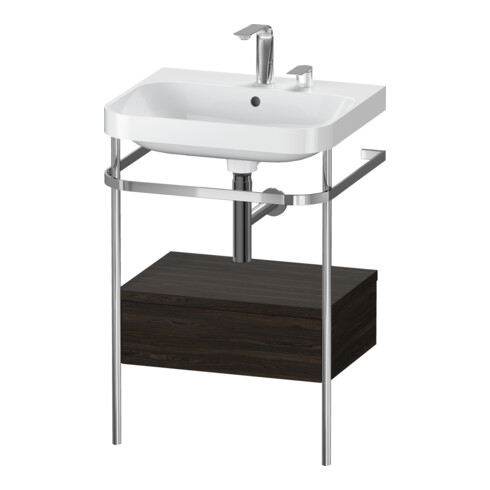Duravit Meuble vasque Happy D.2 Plus 57,5x49 cm, 2 trous, blanc, avec console, 1 tiroir