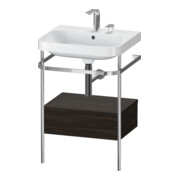 Duravit Meuble vasque Happy D.2 Plus 57,5x49 cm, 2 trous, blanc, avec console, 1 tiroir