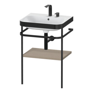 Duravit Meuble vasque Happy D.2 Plus 57,5x49 cm, 2 trous, blanc, avec console métal