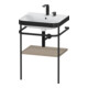 Duravit Meuble vasque Happy D.2 Plus 57,5x49 cm, 2 trous, blanc, avec console métal-1