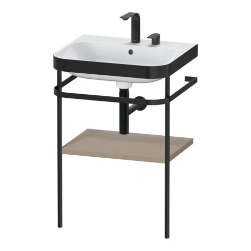 Duravit Meuble vasque Happy D.2 Plus 57,5x49 cm, 2 trous, blanc, avec console métal