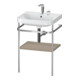Duravit Meuble vasque Happy D.2 Plus 57,5x49 cm, 2 trous, blanc, avec console métallique-1