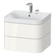 Duravit Meuble vasque Happy D.2 Plus 57,5x49 cm, 2 trous, blanc brillant, 2 tiroirs-1