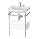 Duravit Meuble vasque Happy D.2 Plus 57,5x49 cm, 2 trous, blanc mat, avec console, 1 tiroir-1