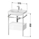 Duravit Meuble vasque Happy D.2 Plus 57,5x49 cm, 2 trous, blanc mat, avec console, 1 tiroir