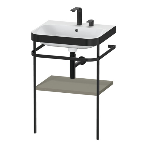 Duravit Meuble vasque Happy D.2 Plus 57,5x49 cm, 2 trous, blanc mat, avec console
