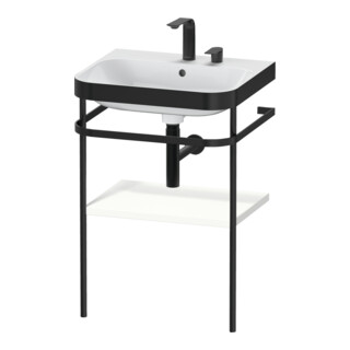 Duravit Meuble vasque Happy D.2 Plus 57,5x49 cm, 2 trous, blanc mat, avec console