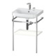 Duravit Meuble vasque Happy D.2 Plus 57,5x49 cm, 2 trous, blanc mat, avec console-1