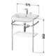 Duravit Meuble vasque Happy D.2 Plus 57,5x49 cm, 2 trous, blanc mat, avec console