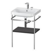 Duravit Meuble vasque Happy D.2 Plus 57,5x49 cm, 2 trous, graphite mat, avec console