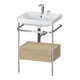 Duravit Meuble vasque Happy D.2 Plus 57,5x49 cm, 2 trous, Me E, avec console, 1 tiroir-1