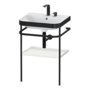 Duravit Meuble vasque Happy D.2 Plus 57,5x49 cm, 2 trous, noir mat, avec console