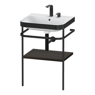 Duravit Meuble vasque Happy D.2 Plus 57,5x49 cm, 2 trous, noyer, avec console