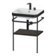Duravit Meuble vasque Happy D.2 Plus 57,5x49 cm, 2 trous, noyer, avec console-1