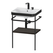 Duravit Meuble vasque Happy D.2 Plus 57,5x49 cm, 2 trous, noyer, avec console