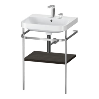 Duravit Meuble vasque Happy D.2 Plus 57,5x49 cm, 2 trous, noyer, avec console