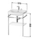 Duravit Meuble vasque Happy D.2 Plus 57,5x49 cm, 2 trous, noyer, avec console