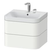 Duravit Meuble vasque Happy D.2 Plus 57,5x49 cm, 2 trous robinet, blanc mat, 2 tiroirs