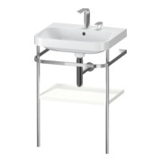 Duravit Meuble vasque Happy D.2 Plus 57,5x49 cm, 2 trous robinet, blanc mat, avec console