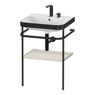 Duravit Meuble vasque Happy D.2 Plus 57,5x49 cm, 2 trous, tau mat, avec console