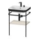Duravit Meuble vasque Happy D.2 Plus 57,5x49 cm, 2 trous, tau mat, avec console-1
