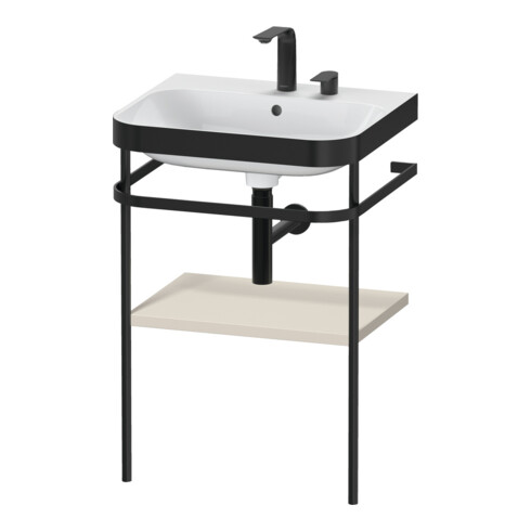 Duravit Meuble vasque Happy D.2 Plus 57,5x49 cm, 2 trous, tau mat, avec console