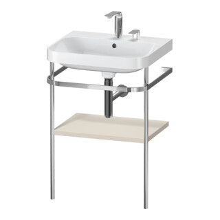Duravit Meuble vasque Happy D.2 Plus 57,5x49 cm, 2 trous, taupe mat, avec console