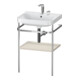 Duravit Meuble vasque Happy D.2 Plus 57,5x49 cm, 2 trous, taupe mat, avec console-1