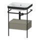 Duravit Meuble vasque Happy D.2 Plus 57,5x49 cm, sans trop-plein, gris mat, avec console, 1 tiroir-1