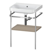 Duravit Meuble vasque Happy D.2 Plus 57,5x49 cm, sans trop-plein, laqué, avec console métal