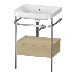 Duravit Meuble vasque Happy D.2 Plus 57,5x49 cm, sans trou, avec console, 1 tiroir